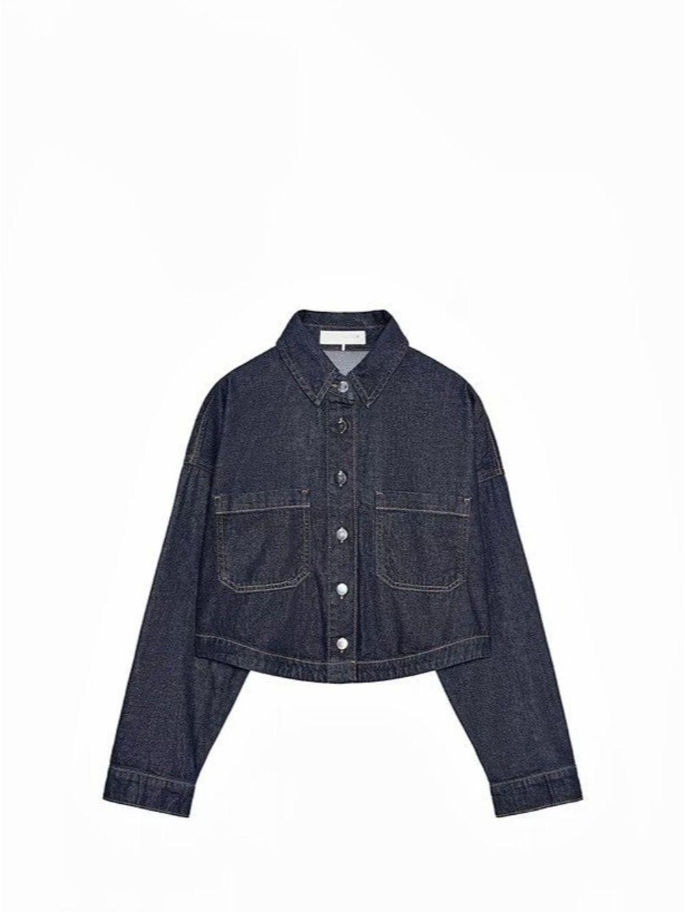 Zara Z1975 Short Denim Shirt Blue